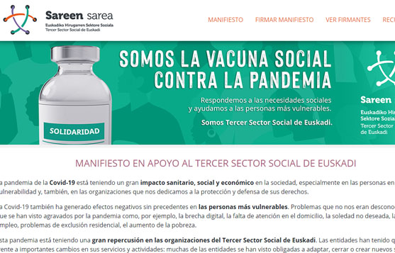 Manifiesto en apoyo al Tercer Sector Social de Euskadi