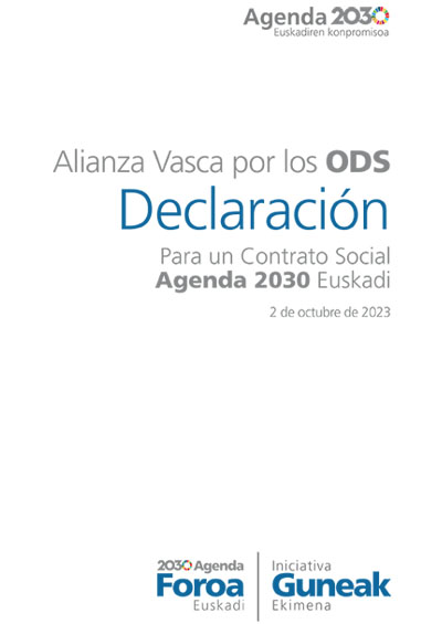 Declaración “Para un Contrato Social Agenda 2030 Euskadi”