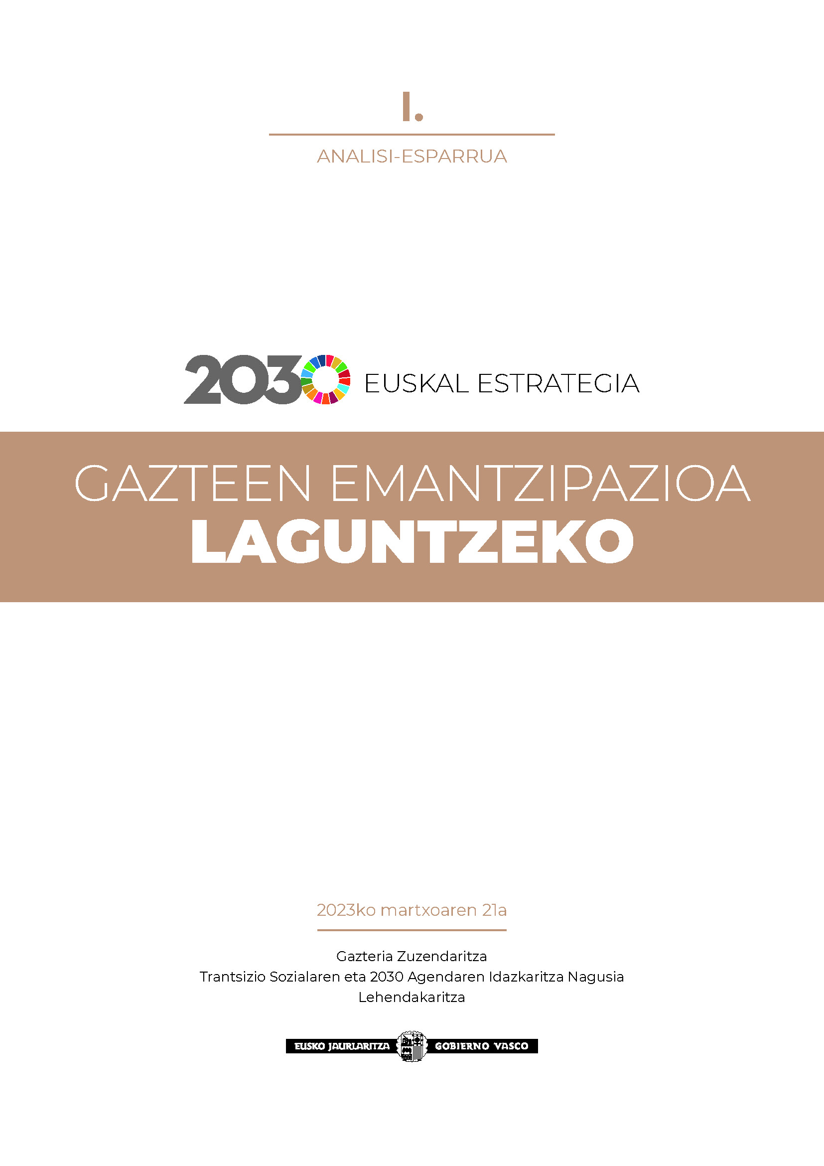 2030 Euskal Estrategia Gazteen Emantzipazioa laguntzeko